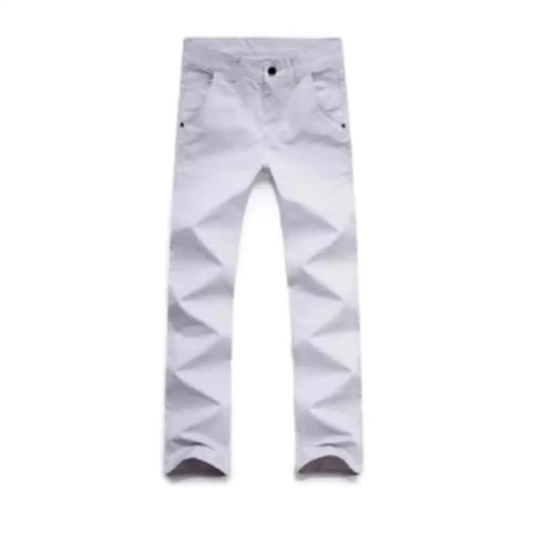 Fashion Men Business Straight Trousers Casual Men's Classic Solid