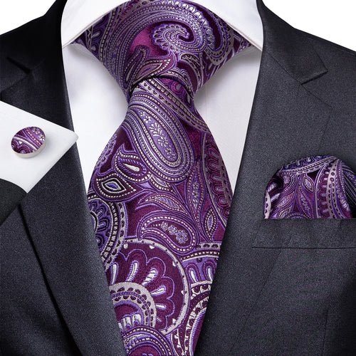 DeBanker Men Necktie Teal Blue Paisley Designer Silk Wedding Tie For