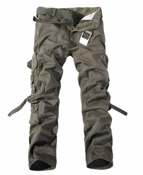 Men's Cargo Pants Casual Army Green Big Pockets Pant Military Overall