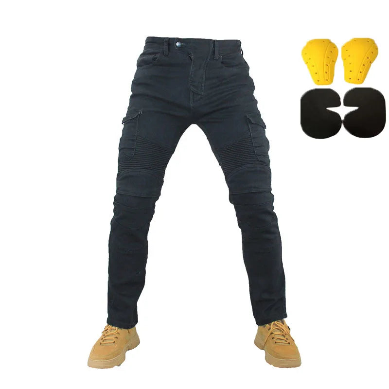 Motorcycle Jeans Pantalones Motocicleta Hombre Featherbed Jeans