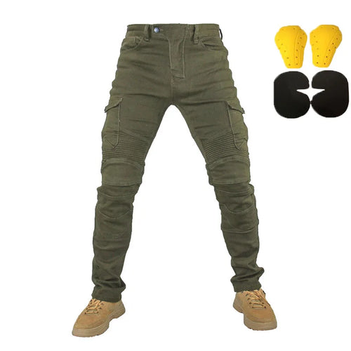 Motorcycle Jeans Pantalones Motocicleta Hombre Featherbed Jeans