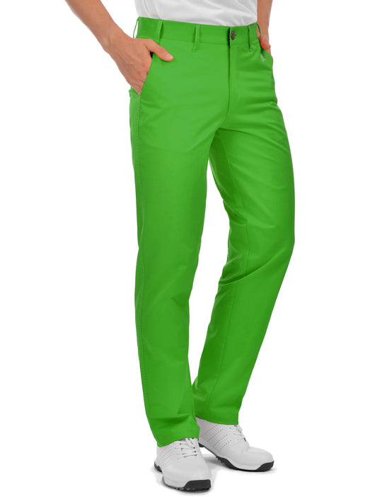 Men's Golf Pants Lesmart Dry Fit Breathable Chino Trousers Elastic