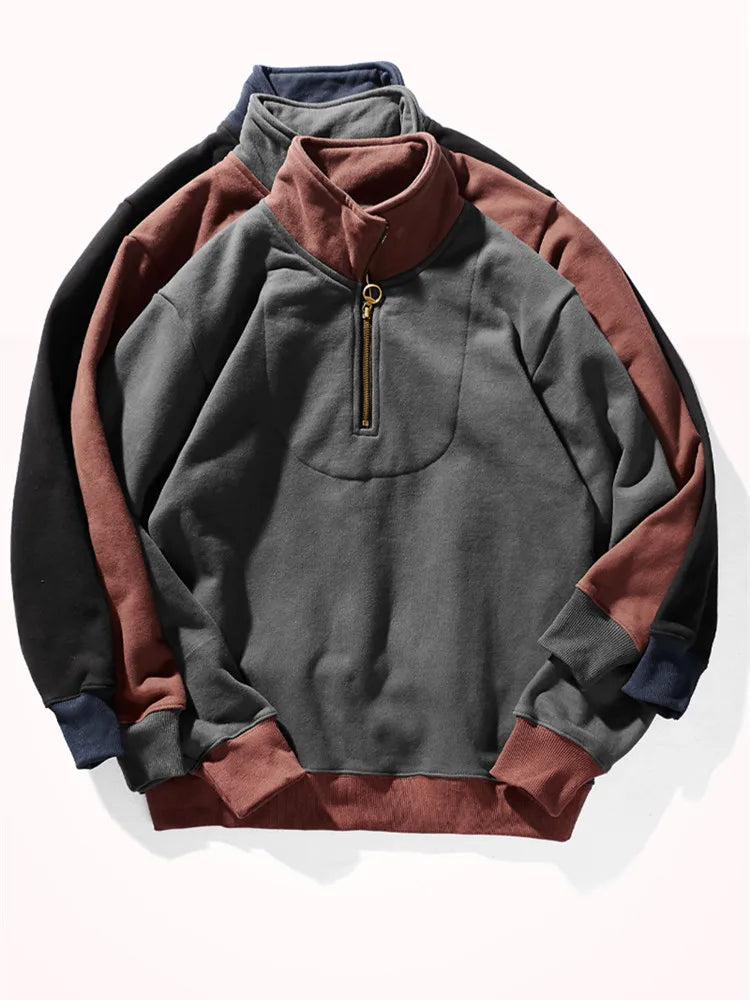 Autumn and Winter American Style Hoodies Men's Fashion Turtleneck
