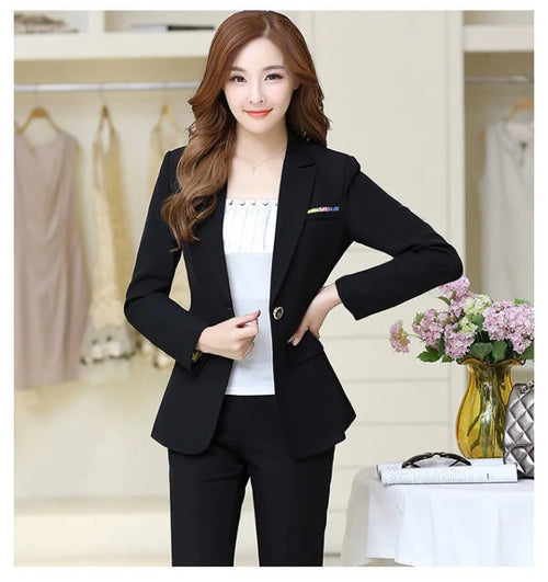 Black Women Blazer 2024 New Blazers Lady Office Work Suit Jackets Coat