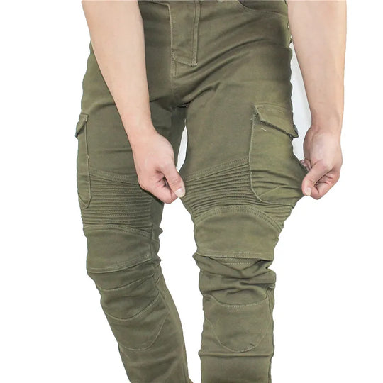 Motorcycle Jeans Pantalones Motocicleta Hombre Featherbed Jeans