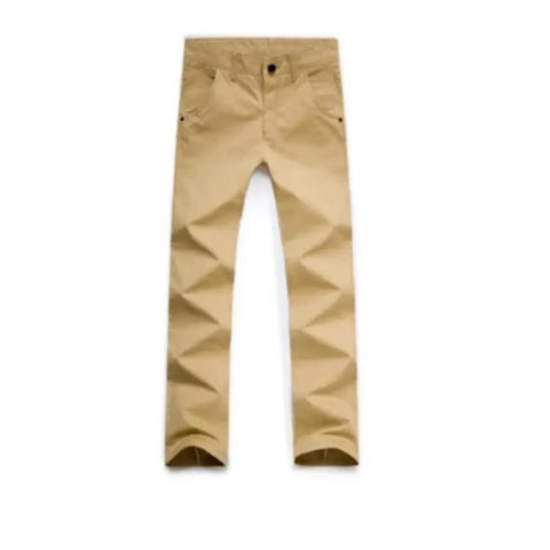 Fashion Men Business Straight Trousers Casual Men's Classic Solid