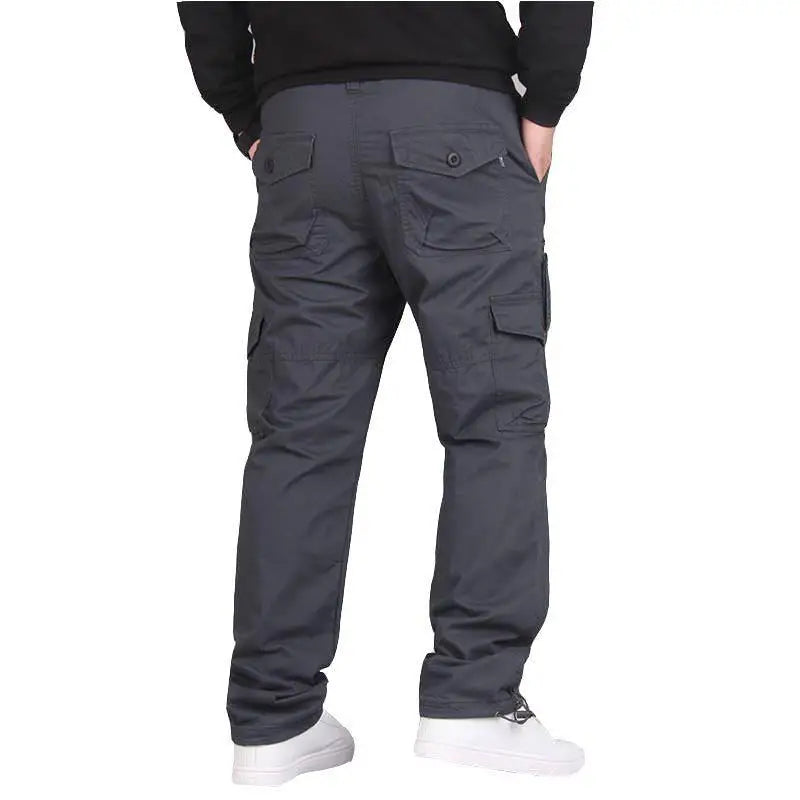 Men's Winter Fleece Pants Work Overalls Thermal Warm Black Camouflage