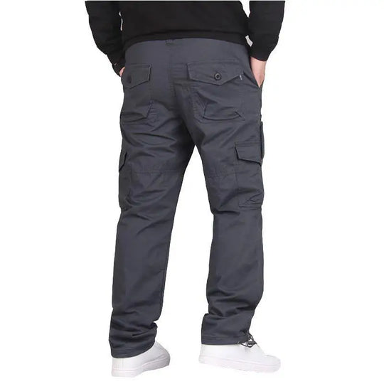 Men's Winter Fleece Pants Work Overalls Thermal Warm Black Camouflage