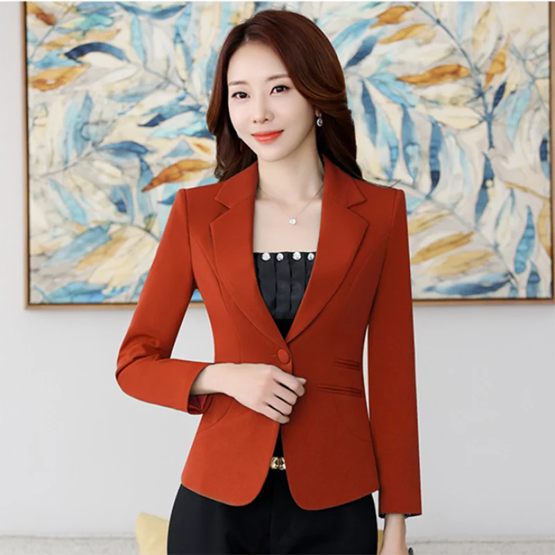 High-quality Women Blazers Jacket Fall Office Lady Business Formal