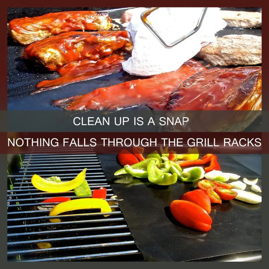 0.2mm Thick Ptfe Barbecue Grill Mat 33*40cm Non-Stick Reusable