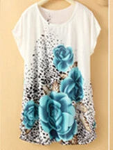 T Shirt Dress Summer Style Women Casual Clothes Robe Ete 2022 New Large Size Short Sleeve O-neck Loose Printing Dresses C37