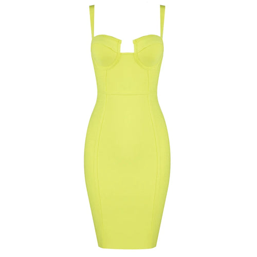 4 Colors Summer Dress Women Sexy Blue Hot Pink Bandage Dress Celebrity