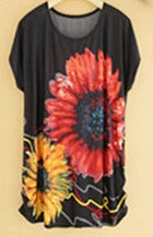 T Shirt Dress Summer Style Women Casual Clothes Robe Ete 2022 New Large Size Short Sleeve O-neck Loose Printing Dresses C37