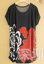 T Shirt Dress Summer Style Women Casual Clothes Robe Ete 2022 New Large Size Short Sleeve O-neck Loose Printing Dresses C37