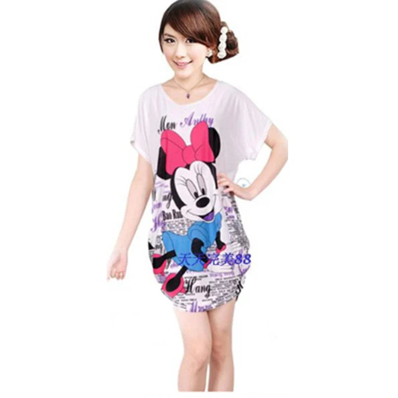 T Shirt Dress Summer Style Women Casual Clothes Robe Ete 2022 New Large Size Short Sleeve O-neck Loose Printing Dresses C37