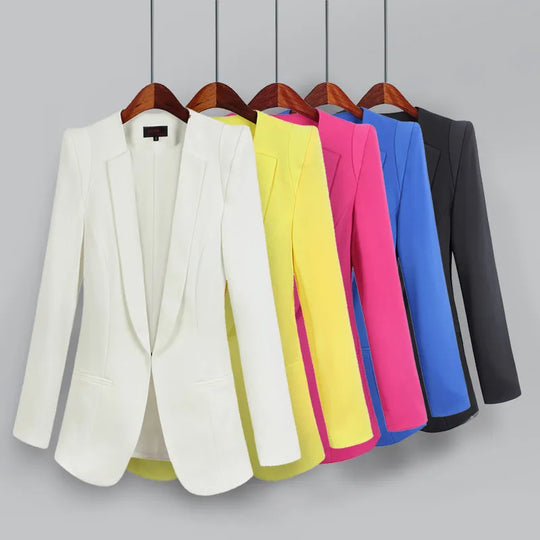 2024 Korean Blazer Suit Jacket Women Autumn Spring New Long Sleeve