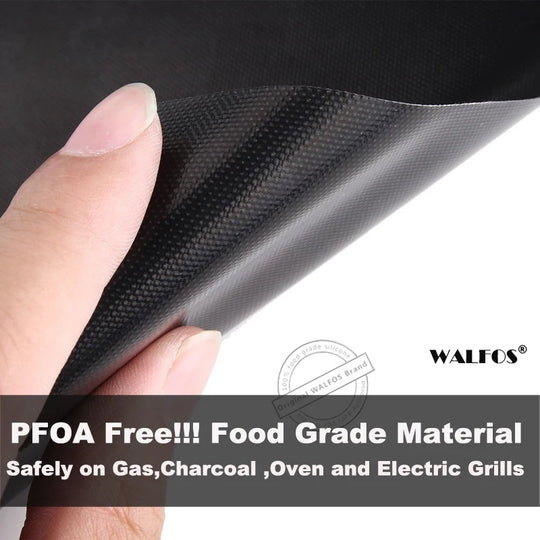 0.2mm Thick Ptfe Barbecue Grill Mat 33*40cm Non-Stick Reusable