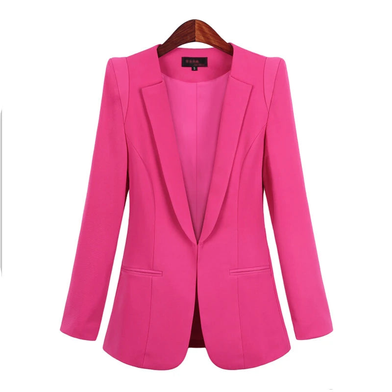2024 Korean Blazer Suit Jacket Women Autumn Spring New Long Sleeve