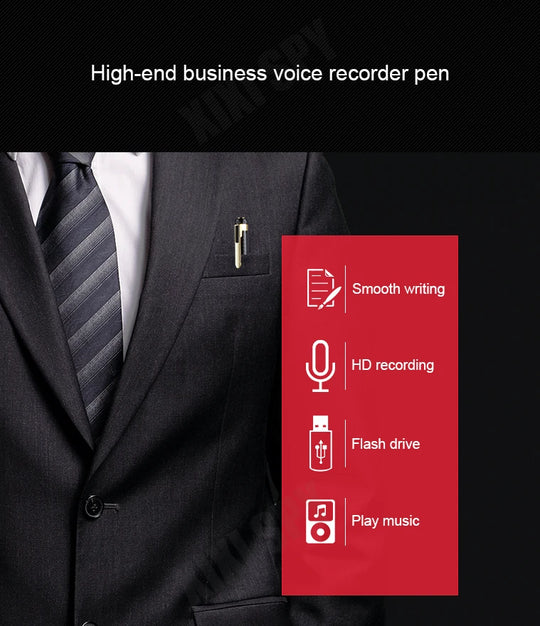 Digital Voice Recorder Pen Portable USB MP3 Playback Mini Voice Recording for Lectures Meetings Classes 8G 16G 32G