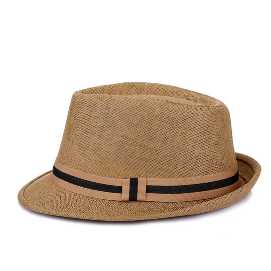 Men's Korean fashion summer hat outdoor leisure sun hat Beach Hat straw breathable hat