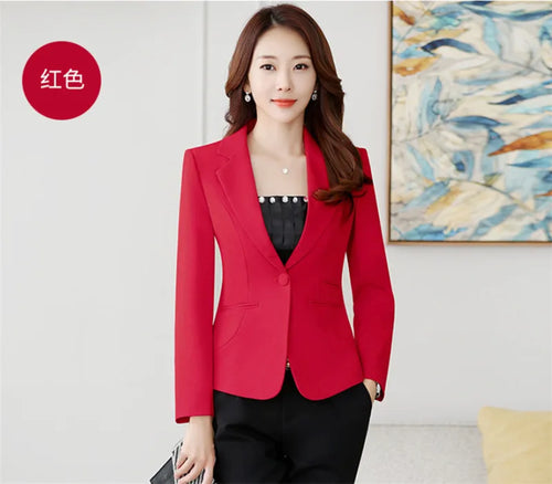 High-quality Women Blazers Jacket Fall Office Lady Business Formal