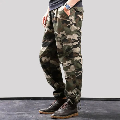 Men's Tactical Trousers Large Size Loose Casual Pants Running Overalls