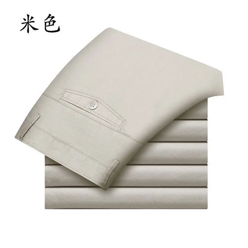 Summer Men's Casual Ting Trousers Fashion Pants Male Brand Solid Color