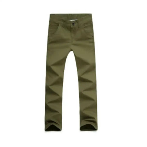 Fashion Men Business Straight Trousers Casual Men's Classic Solid
