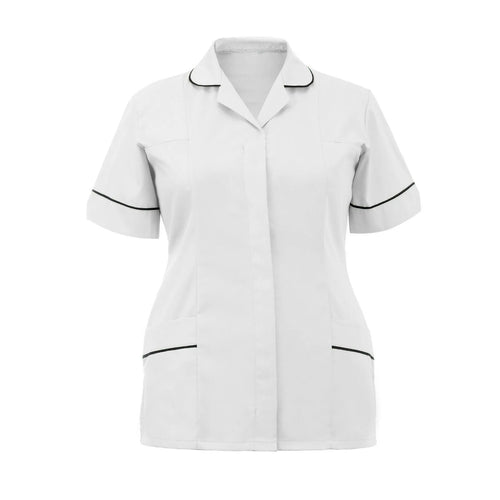 Women Nurses Tunic Uniform Clinic Carer Lapel Protective Clothing Tops