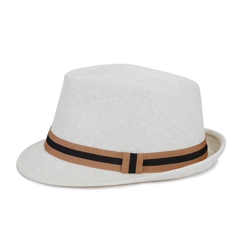 Men's Korean fashion summer hat outdoor leisure sun hat Beach Hat straw breathable hat