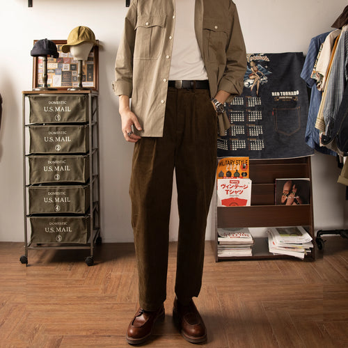 LU-0001 RedTornado Super Quality High Waist Washed Pants Sanforized