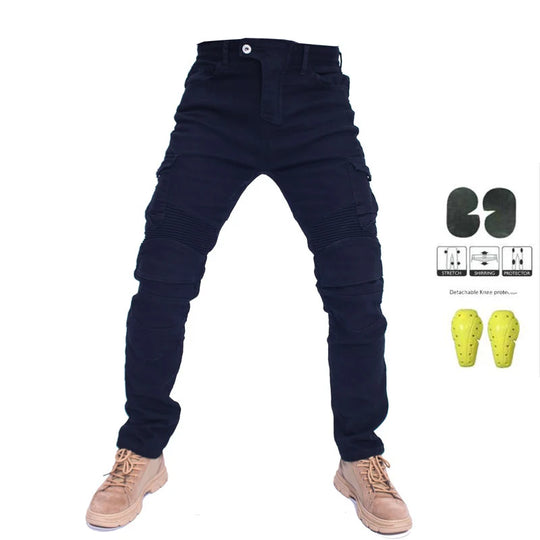 Motorcycle Jeans Pantalones Motocicleta Hombre Featherbed Jeans