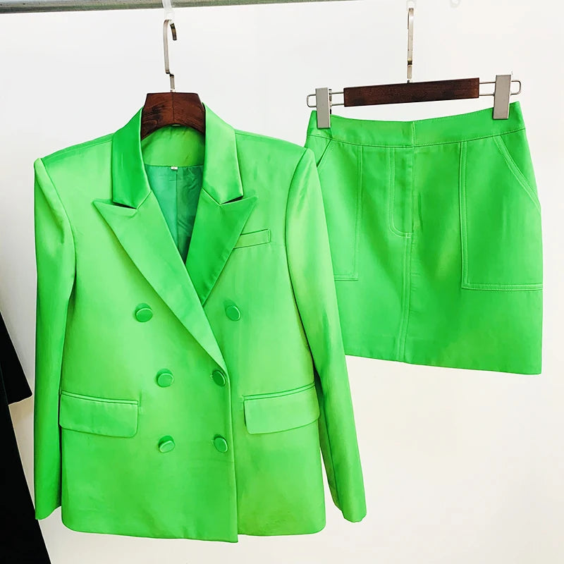 HIGH STREET Newest Fashion 2024 Designer Runway Suit Set Women's