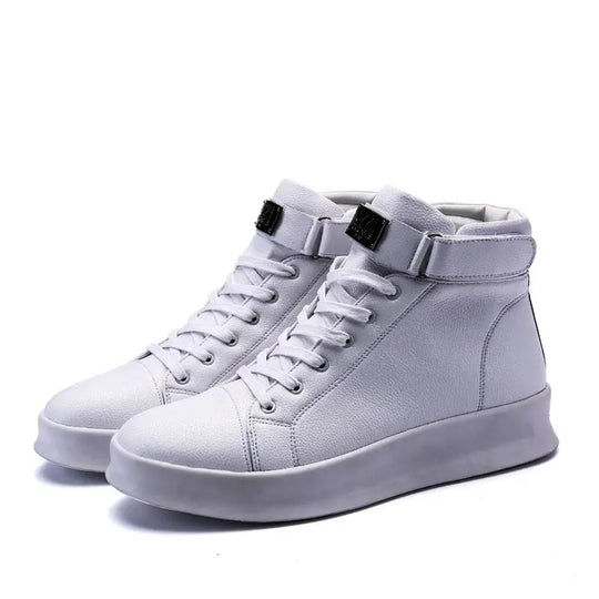 Large Size High Top PU Leather Men's Sneakers Male Running Shoes