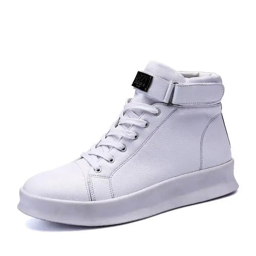 Large Size High Top PU Leather Men's Sneakers Male Running Shoes