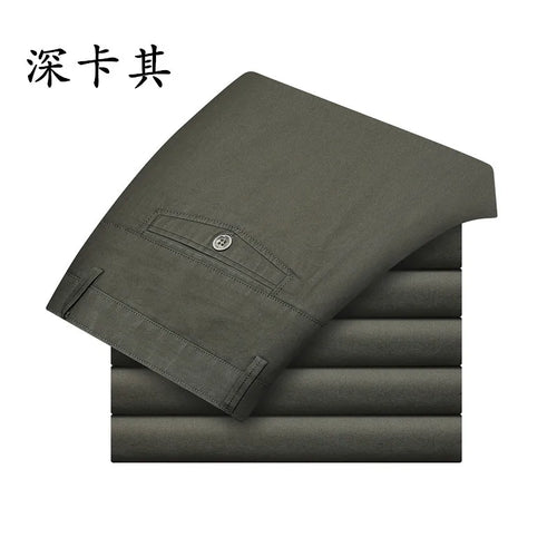 Summer Men's Casual Ting Trousers Fashion Pants Male Brand Solid Color