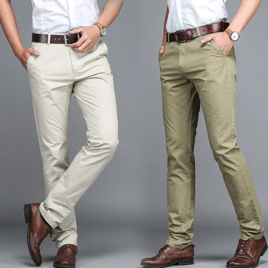 Summer Men's Casual Ting Trousers Fashion Pants Male Brand Solid Color