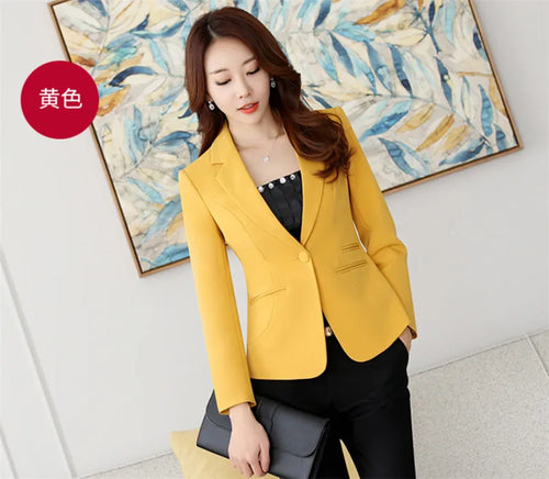 High-quality Women Blazers Jacket Fall Office Lady Business Formal