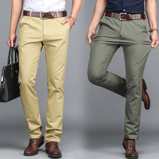 Summer Men's Casual Ting Trousers Fashion Pants Male Brand Solid Color