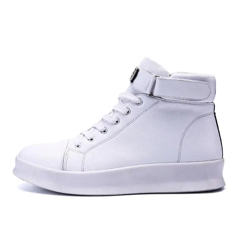 Large Size High Top PU Leather Men's Sneakers Male Running Shoes