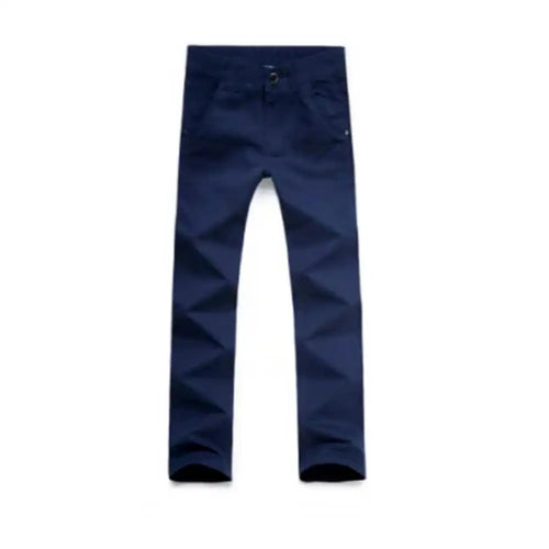 Fashion Men Business Straight Trousers Casual Men's Classic Solid
