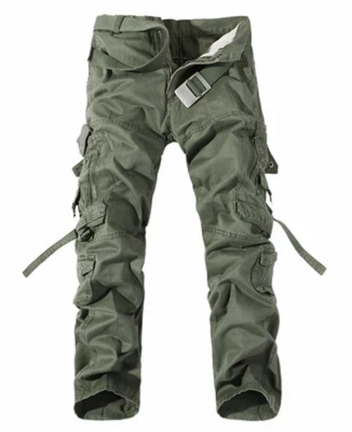 Men's Cargo Pants Casual Army Green Big Pockets Pant Military Overall