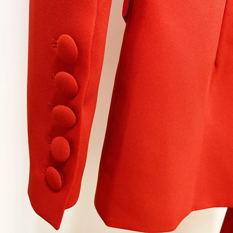 HIGH QUALITY New Fashion 2024 Designer Blazer Suit Set Women's Single