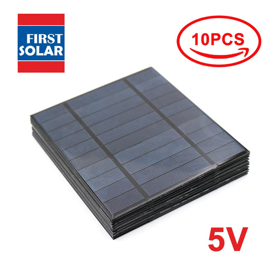 10pcs x 5VDC Solar Panel Power bank 150 160 200 250 500 840 mA Solar