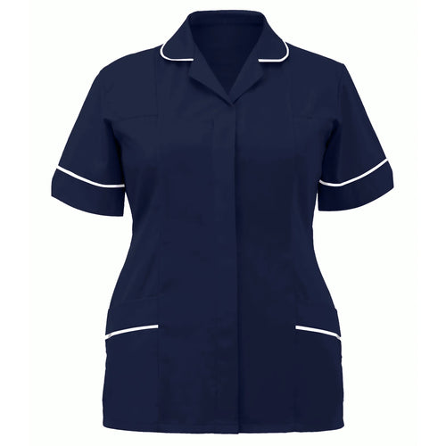 Women Nurses Tunic Uniform Clinic Carer Lapel Protective Clothing Tops