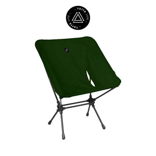 Low Back Ultralight Folding Camping Chairs With Storage Pouch - Army