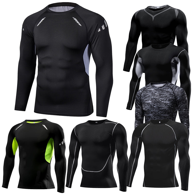 Men's Compression Long Sleeve Running Shirt - Performance & Support