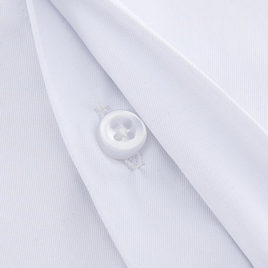 Men's Classic French Cuffs Solid Dress Shirt Covered Placket Formal