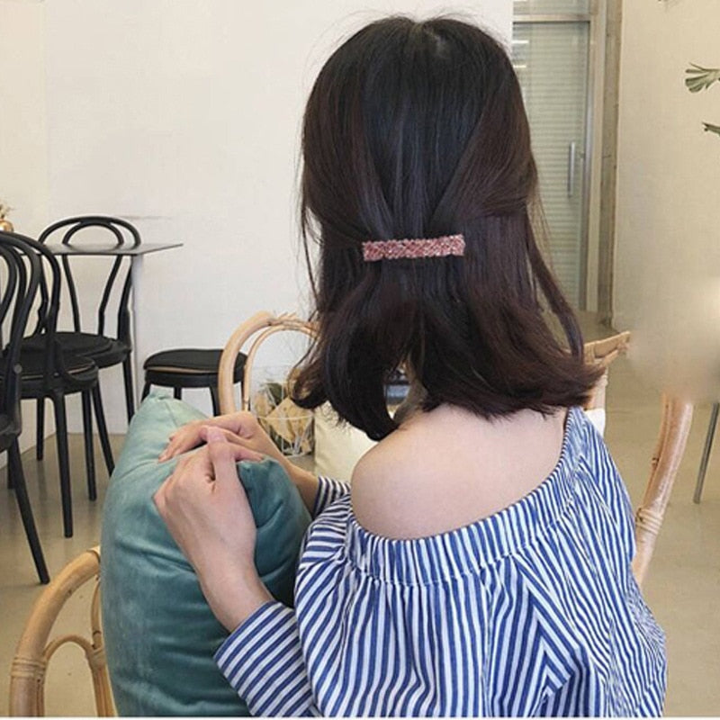 New Korean Elegant Hairpins Hairgrips Crystal Rhinestone Barrettes