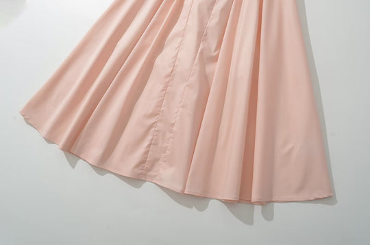 Super Fairy House Retro Waist Trimming Spaghetti Straps Large Skirt